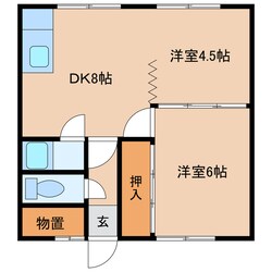 コーポナカムラの物件間取画像